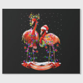 Christmas Flamingos Classic Geschenkpapier (Flach)
