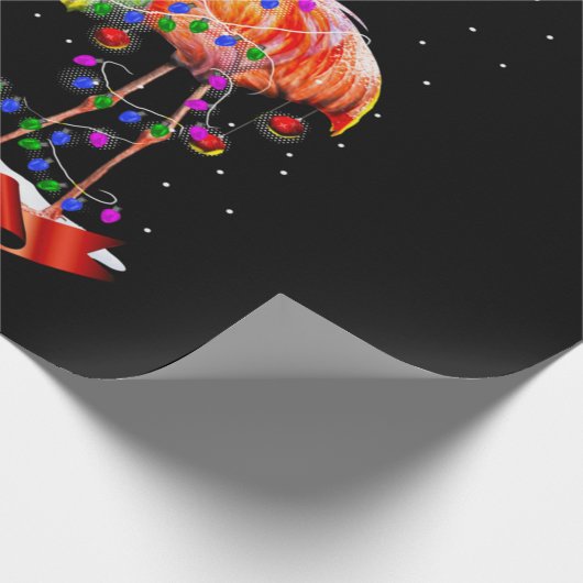 Christmas Flamingos Classic Geschenkpapier (Ecke)