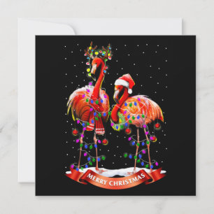 Christmas Flamingos Classic Mitteilungskarte