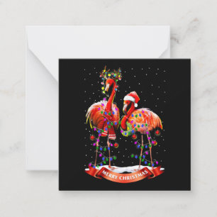 Christmas Flamingos Classic Mitteilungskarte