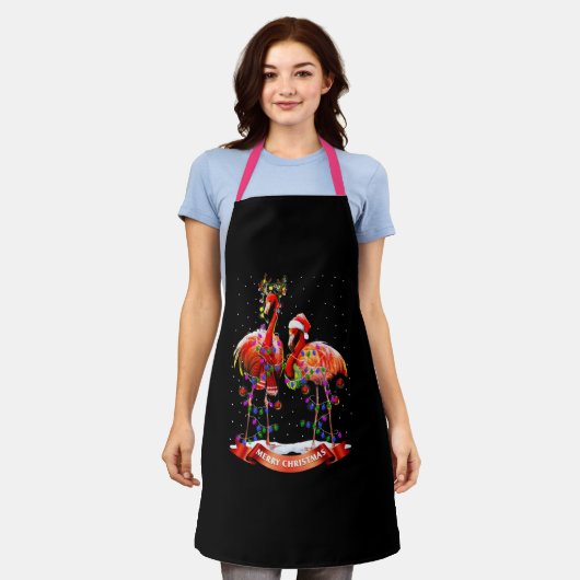 Christmas Flamingos Classic Schürze (Getragen)