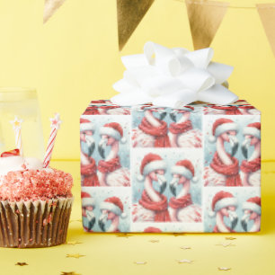 Christmas Flamingos Geschenkpapier
