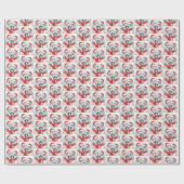 Christmas Flamingos Geschenkpapier (Flach)