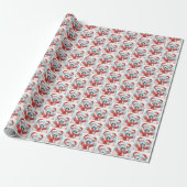 Christmas Flamingos Geschenkpapier (Ungerollt)