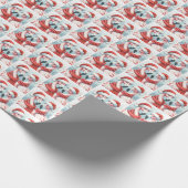 Christmas Flamingos Geschenkpapier (Ecke)