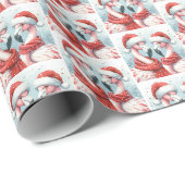 Christmas Flamingos Geschenkpapier (Rolleneckpunkt)