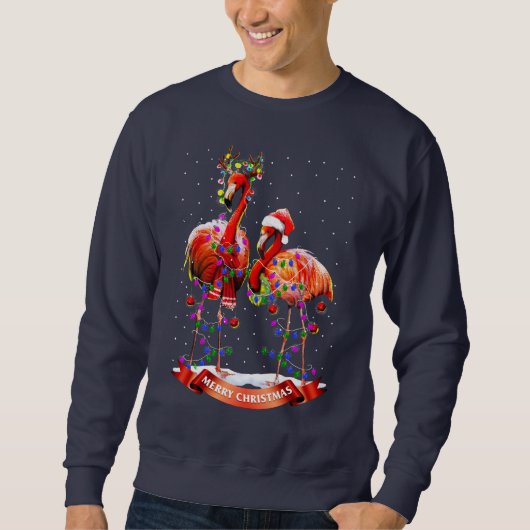 Christmas Flamingos Sweatshirt (Vorderseite)