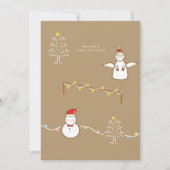 Christmas Flat Holiday Card Feiertagskarte (Vorderseite)