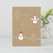 Christmas Flat Holiday Card Feiertagskarte (Stehend Vorderseite)