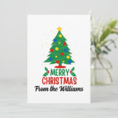 Christmas Flat Holiday Card Feiertagskarte (Stehend Vorderseite)