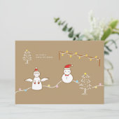 Christmas Flat Holiday Card Feiertagskarte (Stehend Vorderseite)