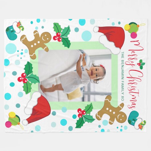 Christmas Fleece Blanket (Vorderseite (Horizontal))