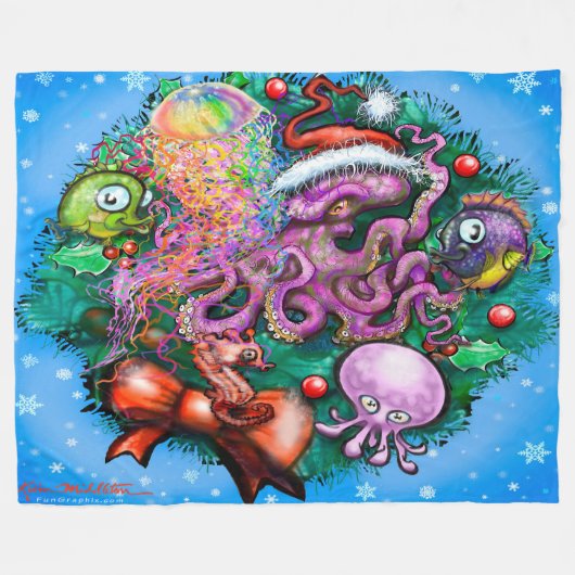 Christmas Fleece Blanket (Vorderseite (Horizontal))