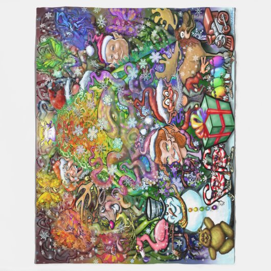Christmas Fleece Blanket (Vorderseite)