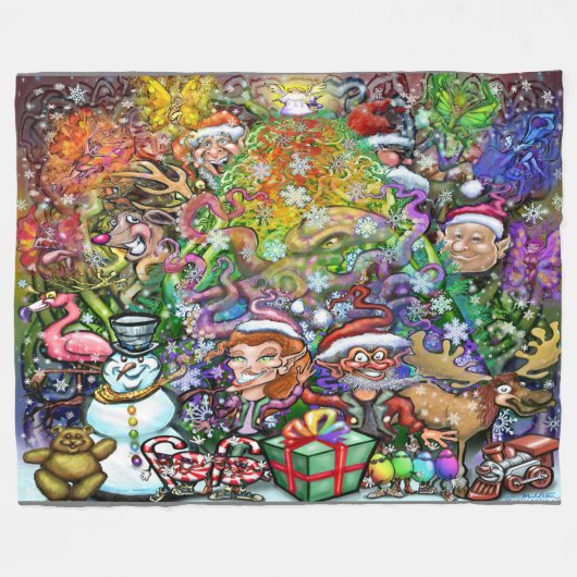 Christmas Fleece Blanket (Vorderseite (Horizontal))