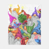Christmas Fleece Blanket Happy Gnome Party (Vorderseite)