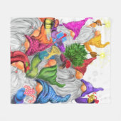 Christmas Fleece Blanket Happy Gnome Party (Vorderseite (Horizontal))