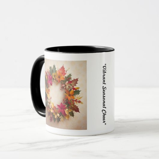 "Christmas Floral Art" Tasse (Vorderseite Links)
