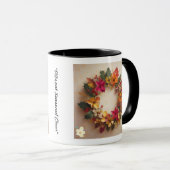 "Christmas Floral Art" Tasse (VorderseiteRechts)