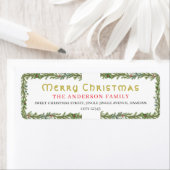 Christmas Floral Elegant Simple Return Address (Insitu)