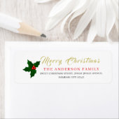 Christmas Floral Elegant Simple Return Address (Insitu)