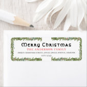Christmas Floral Elegant Simple Return Address (Insitu)