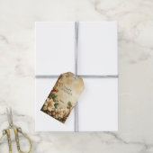 Christmas Floral Gift Tag Geschenkanhänger (Mit Garn)