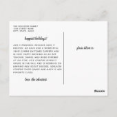 Christmas Floral Holiday Foto Postcard Postkarte (Rückseite)