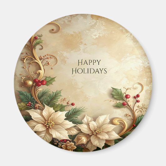 Christmas Floral Holiday Magnet (Vorne)