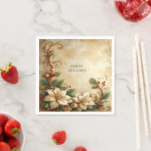 Christmas Floral Holiday Napkin Serviette (Beispiel)