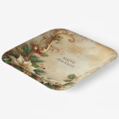 Christmas Floral Holiday Paper Plate Pappteller (Gewinkelt)