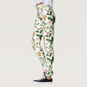 Christmas Floral Holly Candy Canes Gingerbret Leggings (Links)