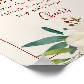 Christmas Floral Mimosa Bar Sign Poster (Ecke)