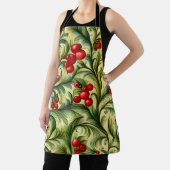 Christmas Floral Pattern With Red Berries Schürze (InSitu)