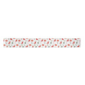 Christmas Floral Red Ice Skates Satinband (Vorderseite)