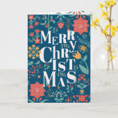 CHRISTMAS FLORAL TYPOGRAPHIE KARTE (Gelbe Blume)