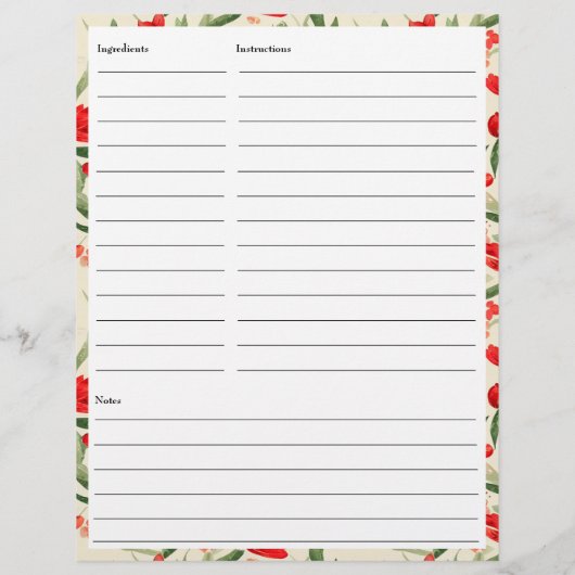 Christmas Florals Card (Rückseite)