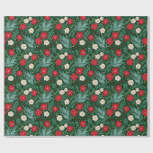 Christmas Florals - Umschlagpapier Roll Geschenkpapier (Flach)