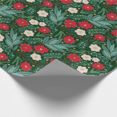 Christmas Florals - Umschlagpapier Roll Geschenkpapier (Ecke)