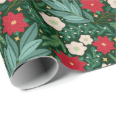 Christmas Florals - Umschlagpapier Roll Geschenkpapier (Rolleneckpunkt)