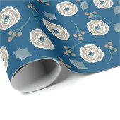 Christmas Flower gift wrap Geschenkpapier (Rolleneckpunkt)