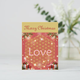 Christmas flower of life gift love  feiertagspostkarte