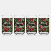 Christmas Flowers Pattern,Gold Red Green Black ,Wh Dosenglas (Hinten)
