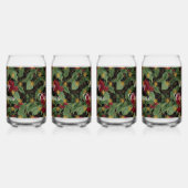Christmas Flowers Pattern,Gold Red Green Black ,Wh Dosenglas (Rechts)