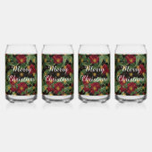 Christmas Flowers Pattern,Gold Red Green Black ,Wh Dosenglas (Vorderseite)