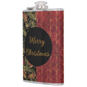 Christmas Flowers ,Red Gold Black,Merry Christmas  Flachmann (Links)