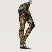 Christmas Flowers ,Red Gold Black, Merry Christmas Leggings (Rechts)