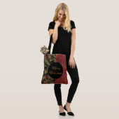 Christmas Flowers ,Red Gold Black,Merry Christmas Tasche (Am Model)