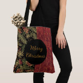 Christmas Flowers ,Red Gold Black,Merry Christmas Tasche (Von Nahem)