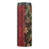Christmas Flowers ,Red Gold Black,Merry Christmas Thermosbecher (Rückseite)